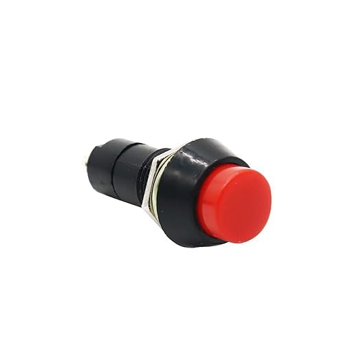 Push Button 2-Pin Self-Locking SPST RED On-Off Switch PACK OF 2