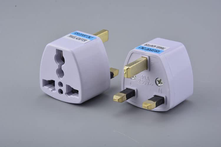 [ 2 Pieces ] Plug Converter Adaptor (EU Male - US Female) Plug Adapter for USA Flat to Europe Round Pin