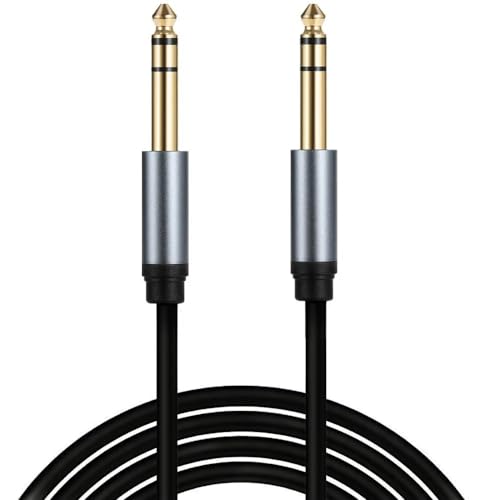 [ 1 Piece ] 1.8 Meters (6mm OD) Professional 3.5mm Stereo to 6.35mm Mono Male Cable ; 3.5mm to 1/4 Adapter ; 1/8 Inch to 1/4 Inch Mono Cable