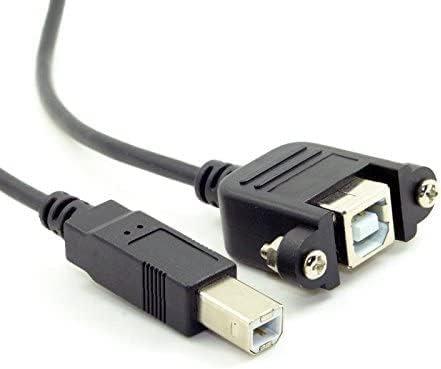 15 CM Cable ; USB 2.0 Type A Female to USB B Male Plug [ 1 Piece ] (Printer Scanner) Adapter (Can't Work to Convert Printer as WiFi Enabled or Bluetooth Enabled)
