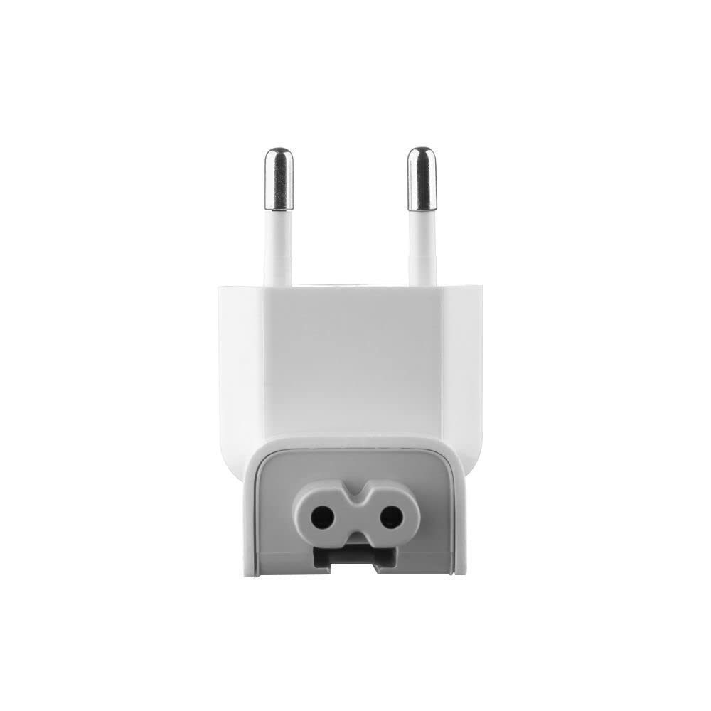 [ 3 Pieces ] 2-Pin EU Round Plug Duckhead Power Adapter, Adaptor for Apple MacBook Mac iBook, iPhone, iPod AC Power Adapter - Replacement for Your Charger - Perfect for Traveling