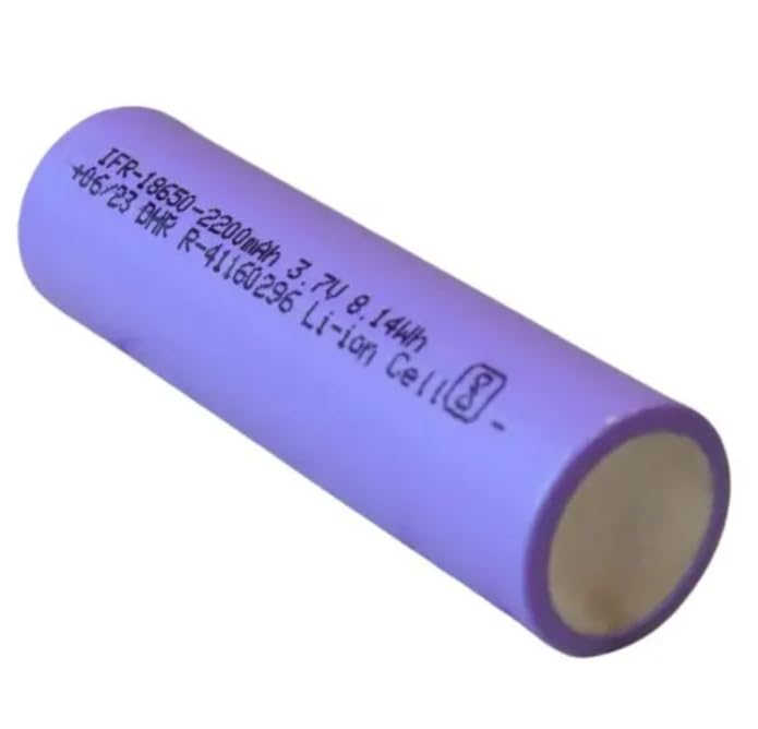 Vyomtics High Backup 18650 Battery Cell Rechargeable Lithium Ion 3.7 Volt 2200mAH Trimmer Battery Power Bank Cell, Rimmer Cell, Bluetooth Speaker Battery, Laptop Battries (Pack-of-2)