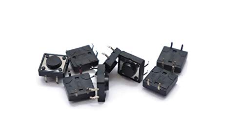 Electronic Spices NO switch 11x11x4.3MM 4PIN Tactile Tact Push Button Micro Switch Direct Plug-in Self-Reset DIP Top Copper pack of 10