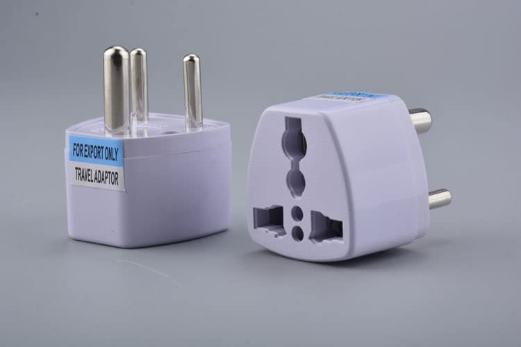 [ 2 Pieces ] Plug Converter Adaptor (EU Male - US Female) Plug Adapter for USA Flat to Europe Round Pin
