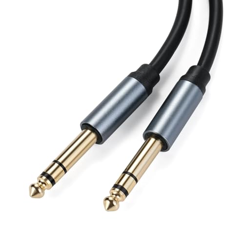 [ 1 Piece ] 1.8 Meters (6mm OD) Professional 3.5mm Stereo to 6.35mm Mono Male Cable ; 3.5mm to 1/4 Adapter ; 1/8 Inch to 1/4 Inch Mono Cable