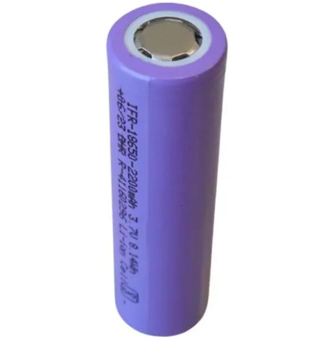 Vyomtics High Backup 18650 Battery Cell Rechargeable Lithium Ion 3.7 Volt 2200mAH Trimmer Battery Power Bank Cell, Rimmer Cell, Bluetooth Speaker Battery, Laptop Battries (Pack-of-2)