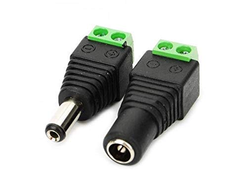 Screw Fastening Type Male and Female DC Power Plug-Connector (1 Male + 1 Female)