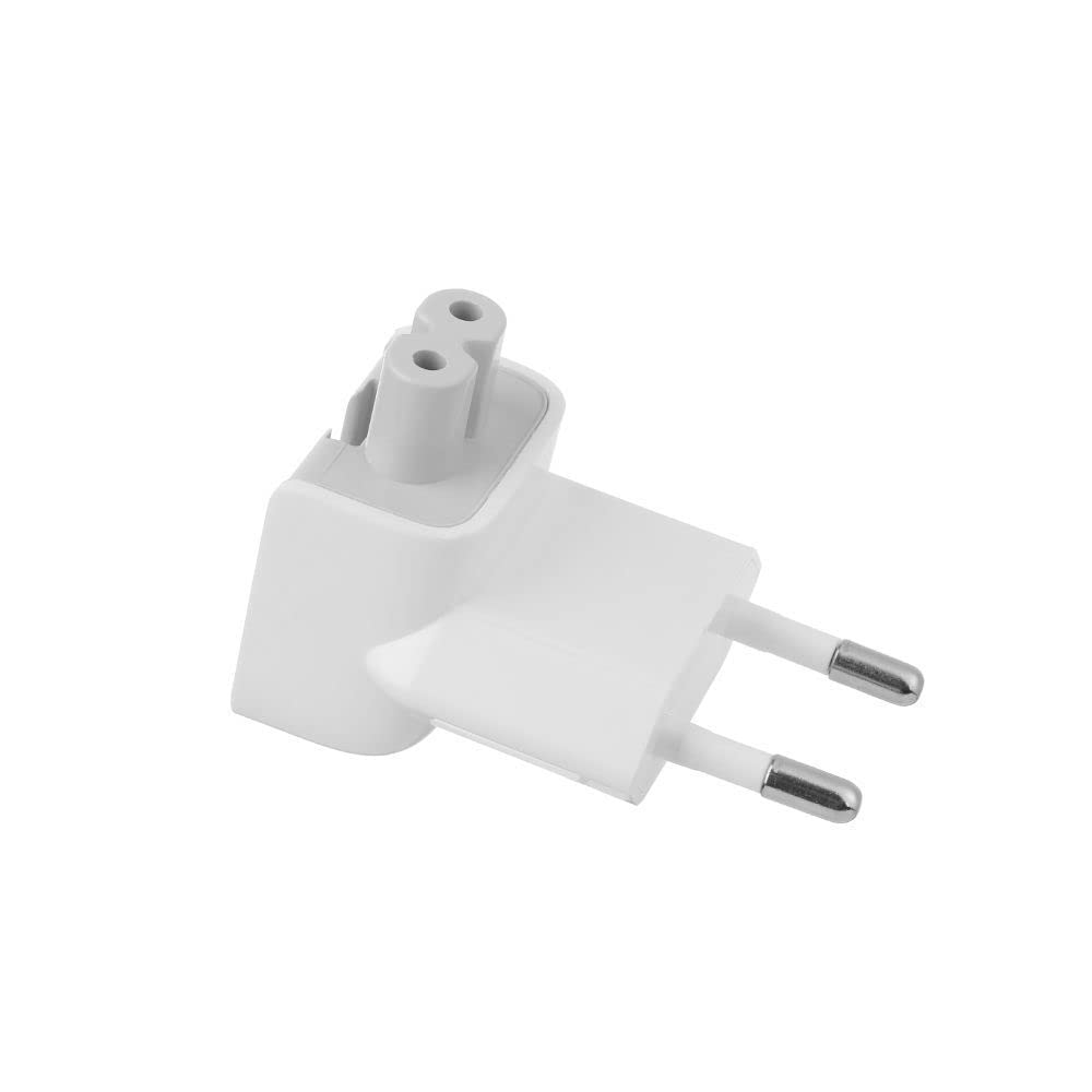 [ 3 Pieces ] 2-Pin EU Round Plug Duckhead Power Adapter, Adaptor for Apple MacBook Mac iBook, iPhone, iPod AC Power Adapter - Replacement for Your Charger - Perfect for Traveling