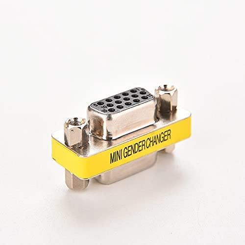 3-Piece VGA Gender Changer Combo - HD15 SVGA Adapters (Female to Female, Female to Male, Male to Male) - Mini Coupler Set