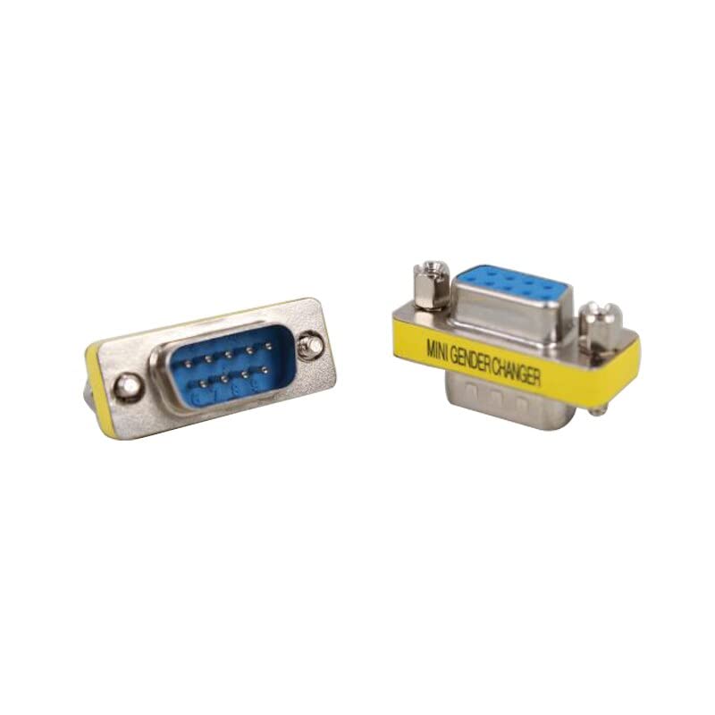 [ 2 Pieces DB9 9 Pin RS-232 Serial Connector DB9 Male to Male Cable Coupler Adapter (DB9 Male/Male)