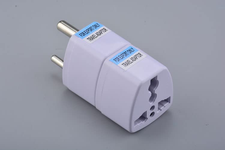 [ 2 Pieces ] Plug Converter Adaptor (EU Male - US Female) Plug Adapter for USA Flat to Europe Round Pin