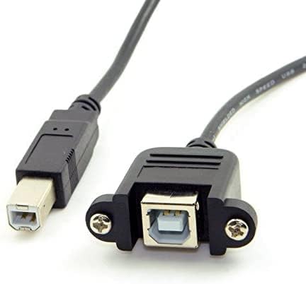 15 CM Cable ; USB 2.0 Type A Female to USB B Male Plug [ 1 Piece ] (Printer Scanner) Adapter (Can't Work to Convert Printer as WiFi Enabled or Bluetooth Enabled)