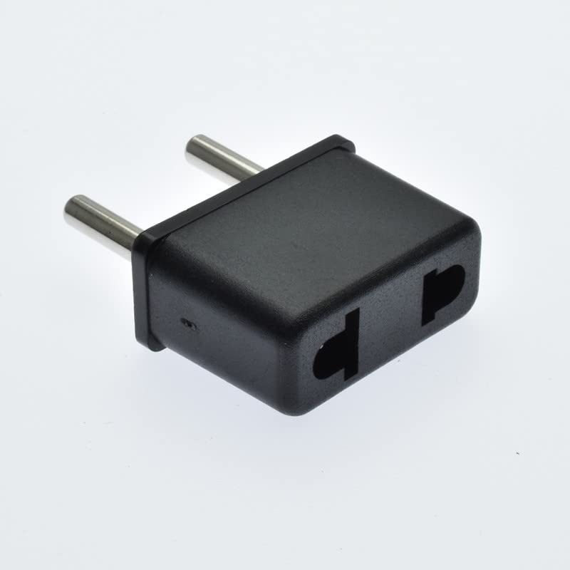 [ 2 Pieces ] Plug Converter Adaptor (EU Male - US Female) Plug Adapter for USA Flat to Europe Round Pin