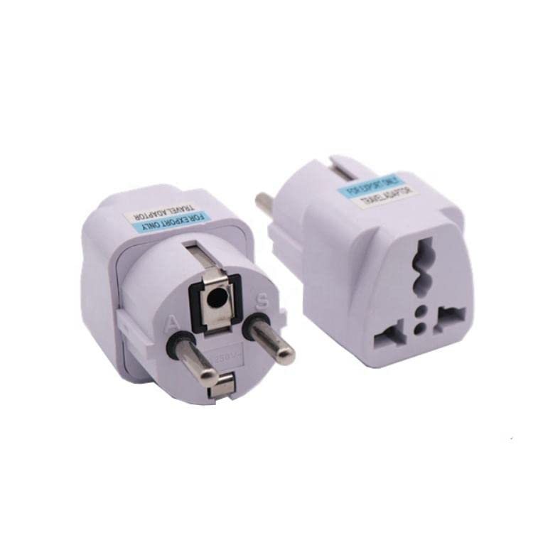 [ 5 Pieces ] Universal Plug Adapter Eu to AU US UK (2 Pin EU Europe Plug AC 250V Power Travel Adapter) 2 Pin Round to 3 Pin Conversion Plug for Germany, France, Europe, India