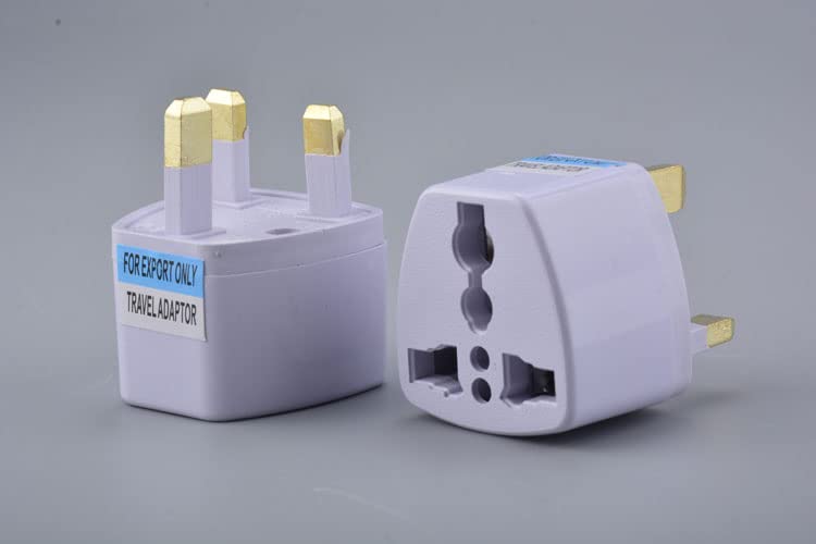 [ 2 Pieces ] Plug Converter Adaptor (EU Male - US Female) Plug Adapter for USA Flat to Europe Round Pin