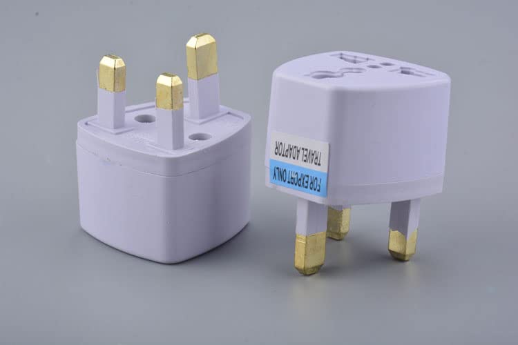 [ 2 Pieces ] Plug Converter Adaptor (EU Male - US Female) Plug Adapter for USA Flat to Europe Round Pin