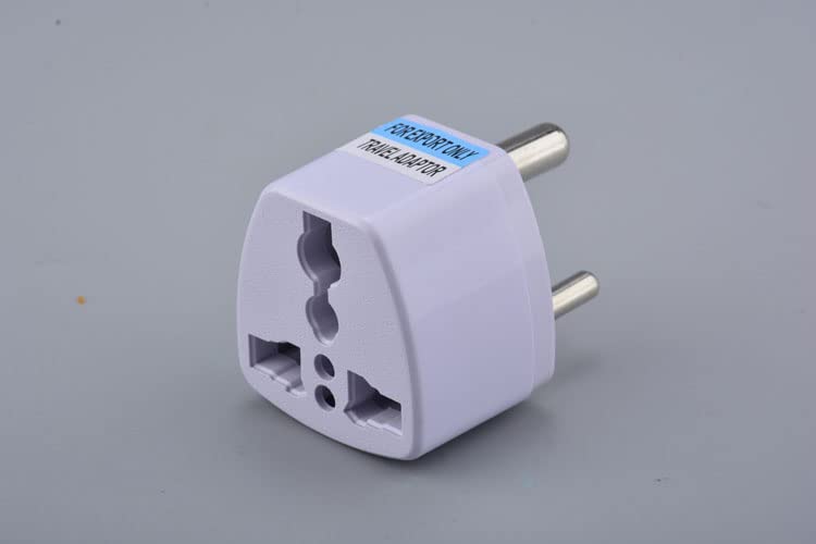 [ 2 Pieces ] Plug Converter Adaptor (EU Male - US Female) Plug Adapter for USA Flat to Europe Round Pin