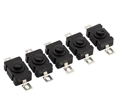 Self Locking Switch, DC 260V 1.5 A Tactile Tact Switch 2Pin On Off Push Button Switch DIY Electronics Accessories 15PCS