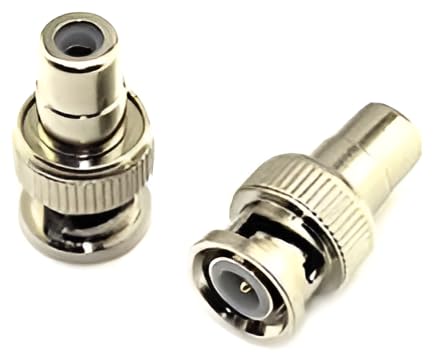 [ 10 Pieces RCA MALE to BNC FEMALE Converter, BNC Female to RCA Male Coax Cable Connector Adaptor for CCTV Camera