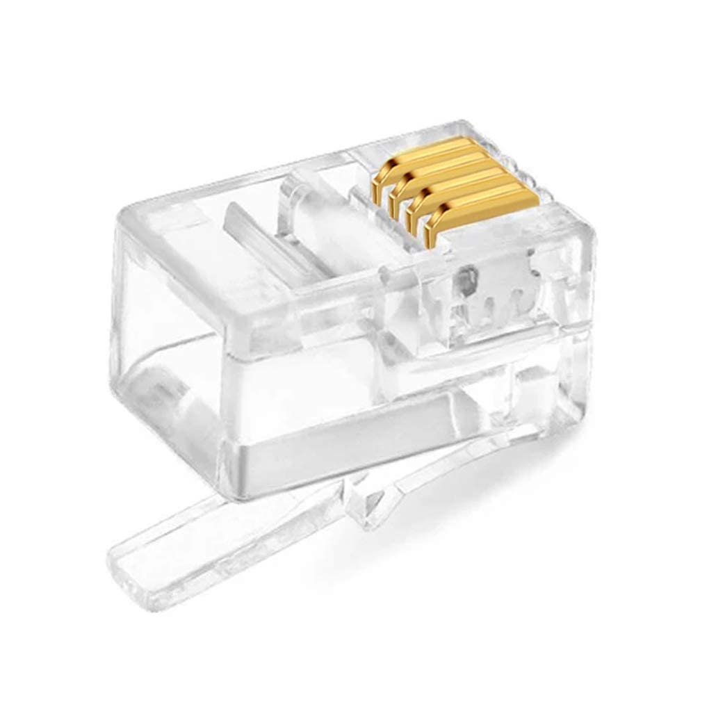 fdealz [ 50 Pieces ] 8P8C RJ45 Metal Shielded Male Plug Crimp Connectors, Cat6 RJ45 Ends, 8P8C Cat5, Cat6, Cat5e LAN Connector, Ethernet Cable Crimping Connector for Network Plug for Solid Wire and Standard Cable