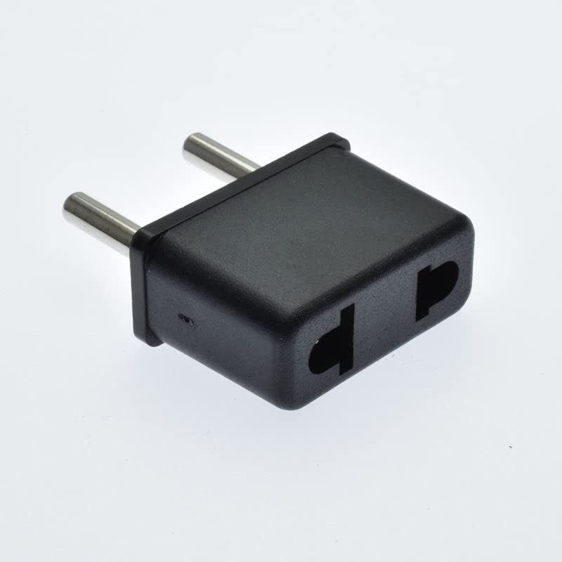 [ 2 Pieces ] Plug Converter Adaptor (EU Male - US Female) Plug Adapter for USA Flat to Europe Round Pin