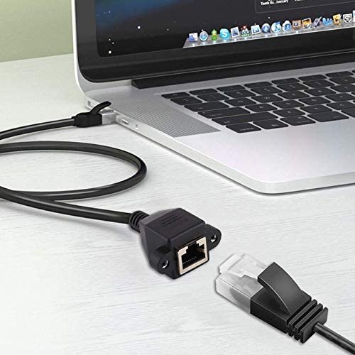 ( 100 CM RJ45 M/F [ 1 Piece ] RJ45 Male to Female Extension Cable with Screw Panel Mount Extension Cable For Cat5 Cat5e Cat6 Cat6e Cat7 Network Ethernet Cable