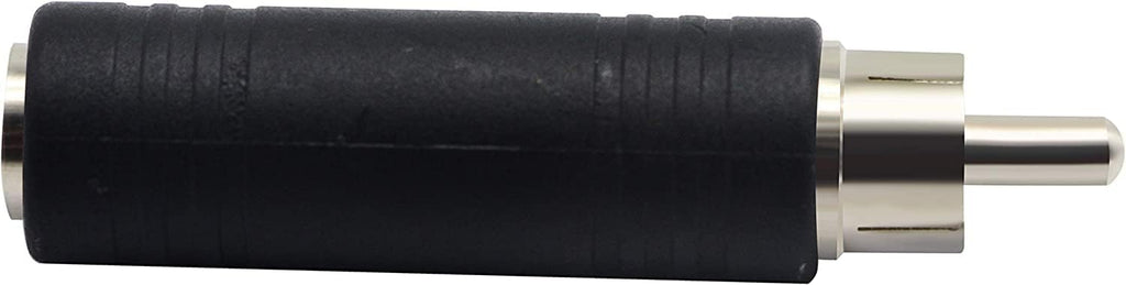 [ 5 Pieces 6.35mm to RCA Adapter RCA Male Plug to 6.35mm 1/4 Inch Mono Female Audio Mic Plug Adapter Jack Converter