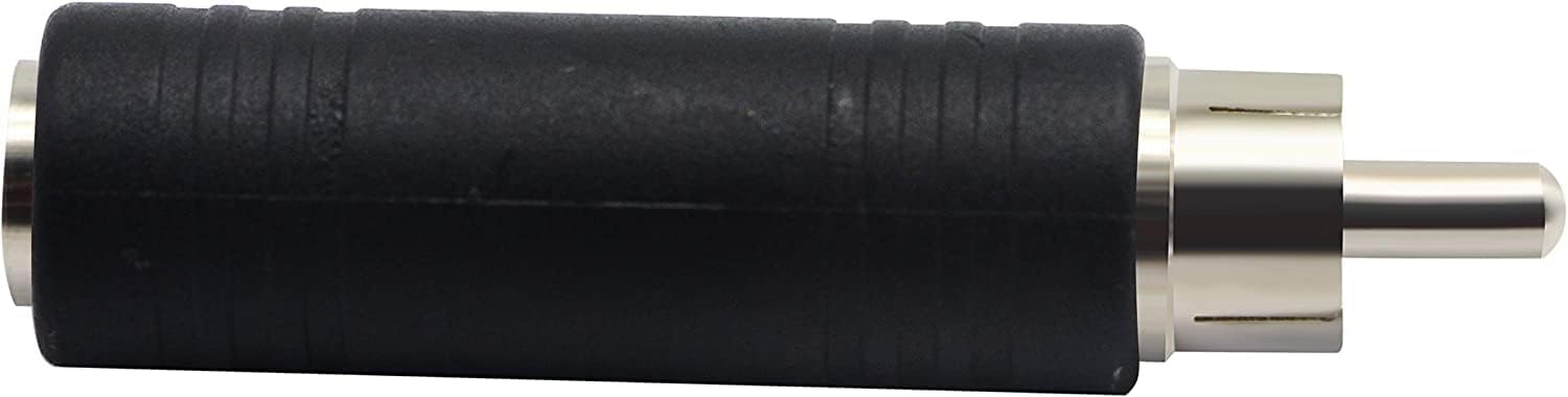 [ 5 Pieces 6.35mm to RCA Adapter RCA Male Plug to 6.35mm 1/4 Inch Mono Female Audio Mic Plug Adapter Jack Converter