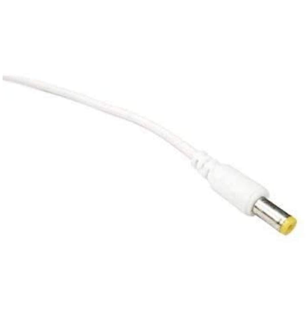 Genric Combo Pack of 10 Pc BNC Connector with Copper Wire Moulded - 18CM and 10 Pc DC Power Pigtail Male Cables with 2.1mm Connectors Barrel Jack for Surveillance CCTV Camera (White) (PS Security)