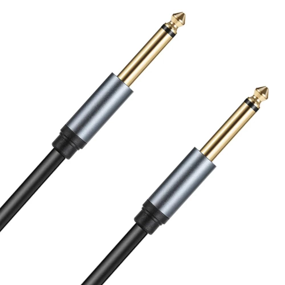 [ 1 Piece ] 1.8 Meters (6mm OD) Professional 3.5mm Stereo to 6.35mm Mono Male Cable ; 3.5mm to 1/4 Adapter ; 1/8 Inch to 1/4 Inch Mono Cable