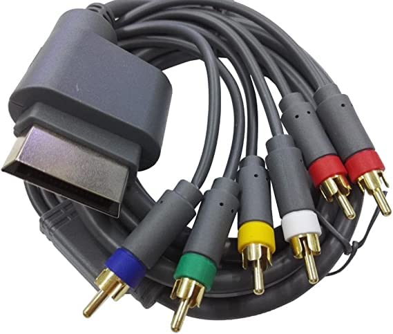 [ 1 Piece HD TV Component Composite Audio Video AV Cable Cord for Microsoft Xbox 360, 1.8m HDTV Component Composite Audio Video AV High Definition Cable