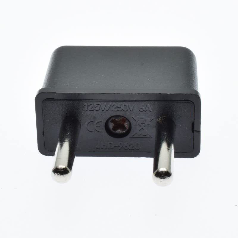 [ 2 Pieces ] Plug Converter Adaptor (EU Male - US Female) Plug Adapter for USA Flat to Europe Round Pin
