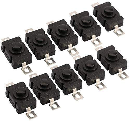 Self Locking Switch, DC 260V 1.5 A Tactile Tact Switch 2Pin On Off Push Button Switch DIY Electronics Accessories 15PCS
