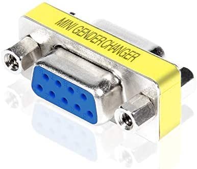 [ 2 Pieces DB9 9 Pin RS-232 Serial Connector DB9 Male to Male Cable Coupler Adapter (DB9 Male/Male)