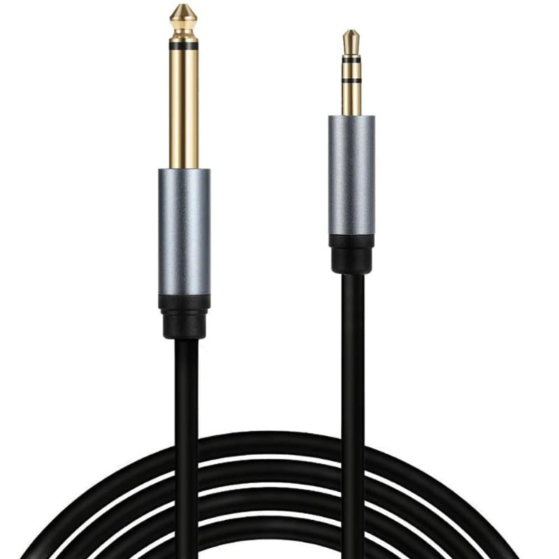 [ 1 Piece ] 1.8 Meters (6mm OD) Professional 3.5mm Stereo to 6.35mm Mono Male Cable ; 3.5mm to 1/4 Adapter ; 1/8 Inch to 1/4 Inch Mono Cable