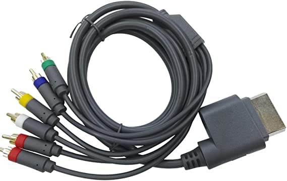 [ 1 Piece HD TV Component Composite Audio Video AV Cable Cord for Microsoft Xbox 360, 1.8m HDTV Component Composite Audio Video AV High Definition Cable