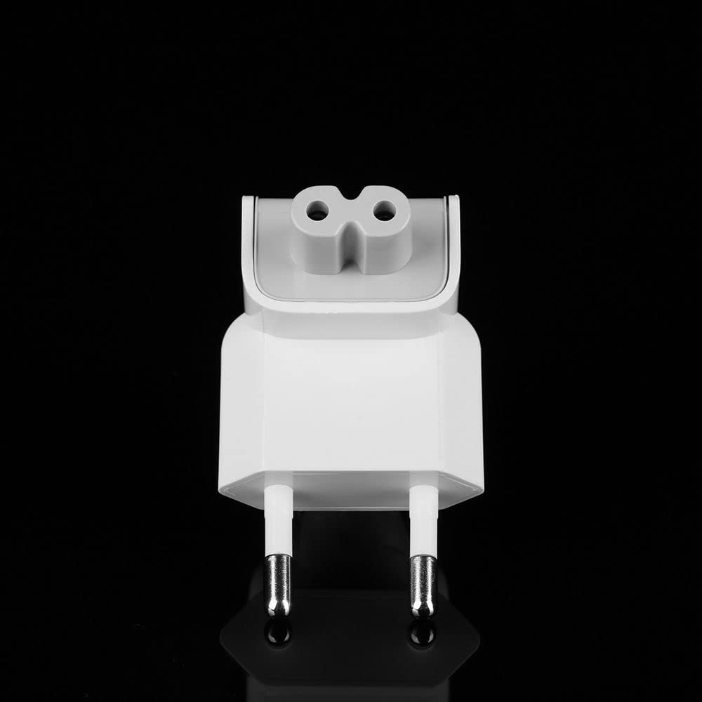 [ 3 Pieces ] 2-Pin EU Round Plug Duckhead Power Adapter, Adaptor for Apple MacBook Mac iBook, iPhone, iPod AC Power Adapter - Replacement for Your Charger - Perfect for Traveling