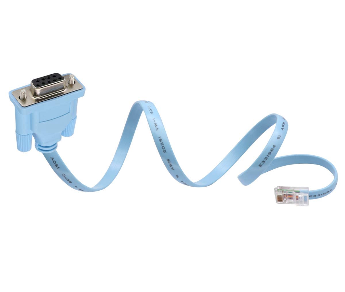 [ 2 Pieces ] Cisco Console Cable RJ45 to DB9, Female Serial RS232 Port to RJ45 Male Cat5 Ethernet LAN Rollover Console Cable Switch Cable Cisco 1.5 Meter (DB9-RJ45)