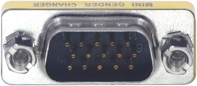 3-Piece VGA Gender Changer Combo - HD15 SVGA Adapters (Female to Female, Female to Male, Male to Male) - Mini Coupler Set