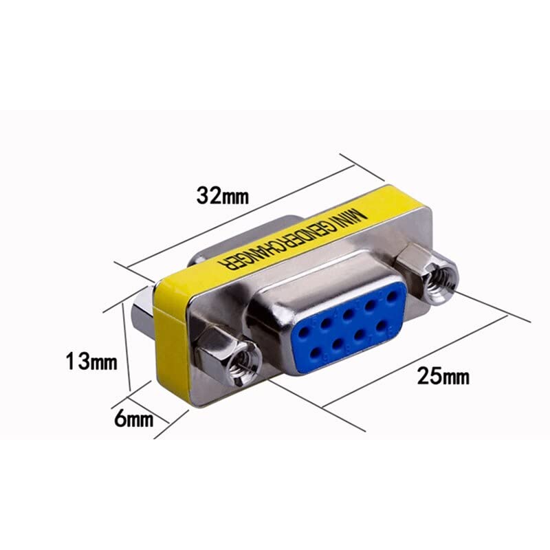 [ 2 Pieces DB9 9 Pin RS-232 Serial Connector DB9 Male to Male Cable Coupler Adapter (DB9 Male/Male)
