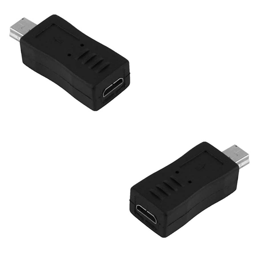 [ 4 Pieces 2 Pieces Mini USB Male to Micro USB 5pin Female & Mini Female to Micro Male Extension Adapter ; Mni USB to Micro USB & Micro USB to Mini USB