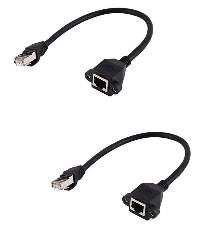 ( 100 CM RJ45 M/F [ 1 Piece ] RJ45 Male to Female Extension Cable with Screw Panel Mount Extension Cable For Cat5 Cat5e Cat6 Cat6e Cat7 Network Ethernet Cable