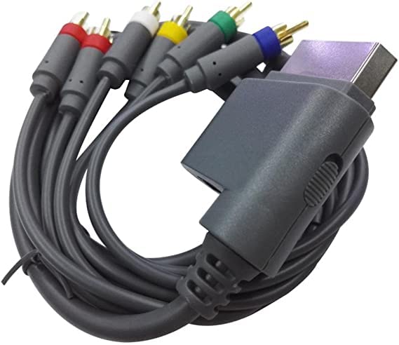 [ 1 Piece HD TV Component Composite Audio Video AV Cable Cord for Microsoft Xbox 360, 1.8m HDTV Component Composite Audio Video AV High Definition Cable