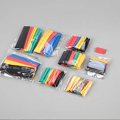 Rpi shop - 93 pieces Polyolefin Heat Shrink Tube, Insulated Wire Cable Sleeving Wrap, Multicolour - 8 Different Cut Size without Box (iPhone's lightning or charging cable repair sleeve)