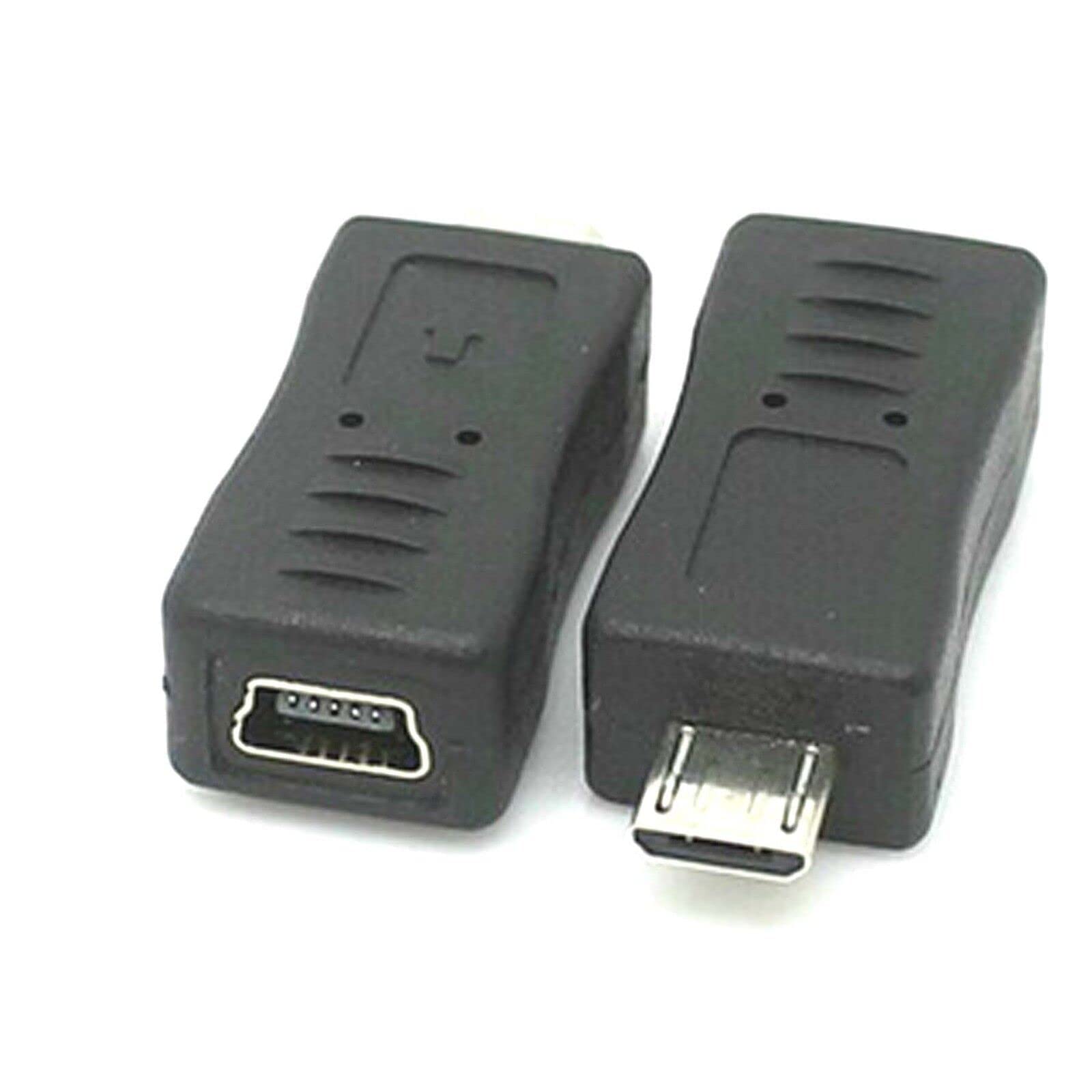 [ 4 Pieces 2 Pieces Mini USB Male to Micro USB 5pin Female & Mini Female to Micro Male Extension Adapter ; Mni USB to Micro USB & Micro USB to Mini USB