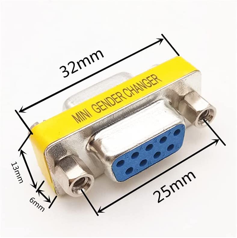[ 2 Pieces DB9 9 Pin RS-232 Serial Connector DB9 Male to Male Cable Coupler Adapter (DB9 Male/Male)