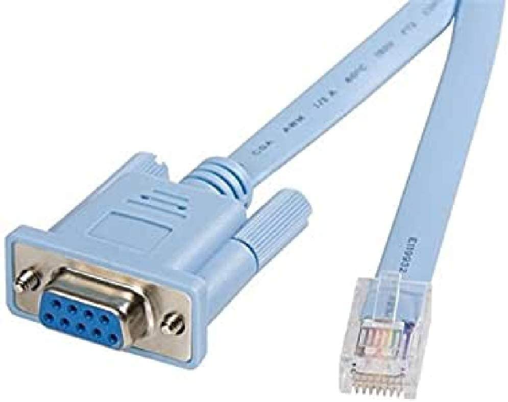 [ 2 Pieces ] Cisco Console Cable RJ45 to DB9, Female Serial RS232 Port to RJ45 Male Cat5 Ethernet LAN Rollover Console Cable Switch Cable Cisco 1.5 Meter (DB9-RJ45)