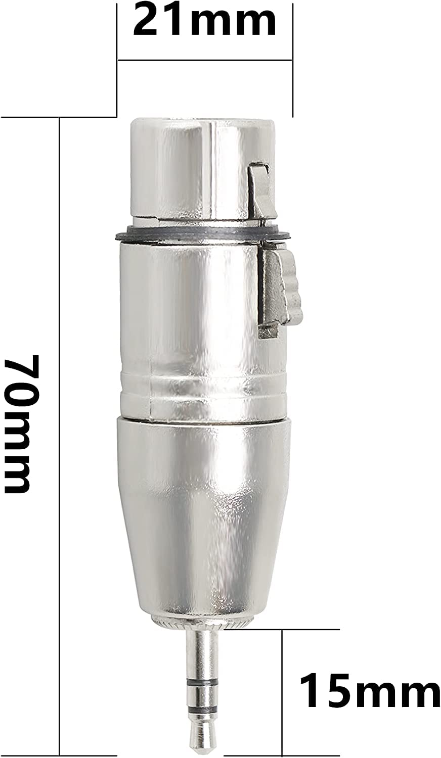 [ 1 Piece ] XLR Male to RCA Male Adapter, Male RCA to XLR Male Adapter XLR to RCA Converter with Microphone Connector Gender Changer Audio Coupler Connector