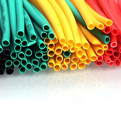 Rpi shop - 93 pieces Polyolefin Heat Shrink Tube, Insulated Wire Cable Sleeving Wrap, Multicolour - 8 Different Cut Size without Box (iPhone's lightning or charging cable repair sleeve)