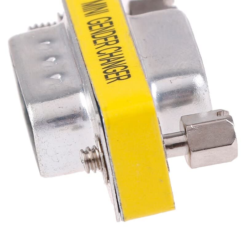 [ 2 Pieces DB9 9 Pin RS-232 Serial Connector DB9 Male to Male Cable Coupler Adapter (DB9 Male/Male)
